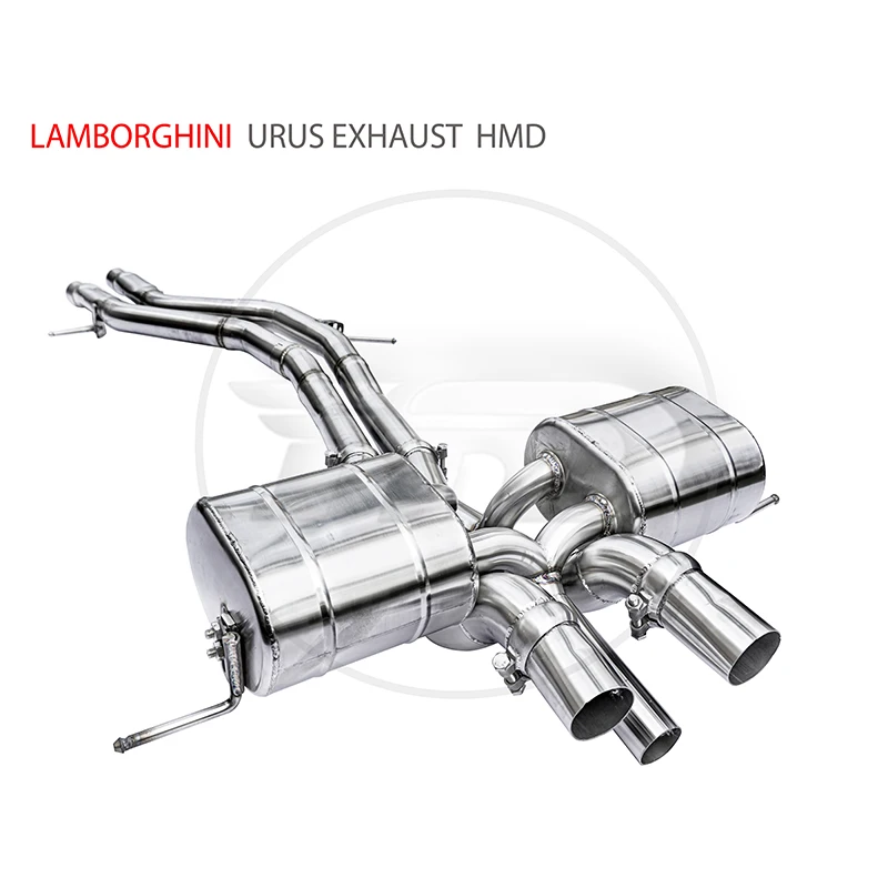 Titanium Alloy Stainless Steel Exhaust Modified Straight Downpipe For Lamborghini URUS Auto Parts Valve