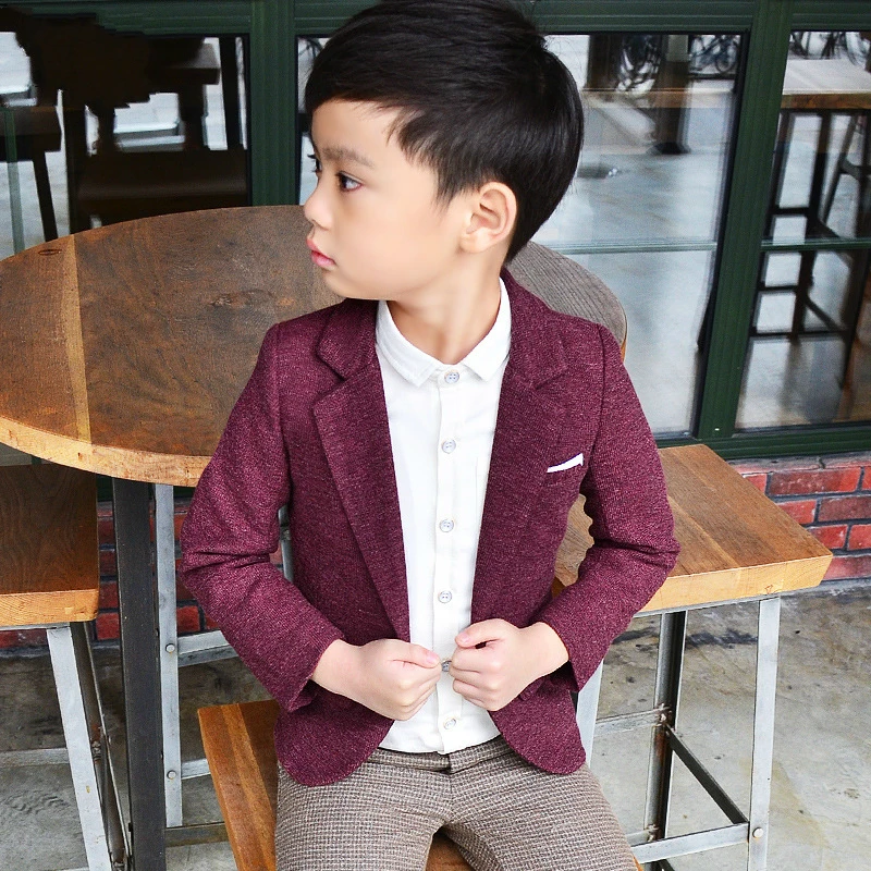 Terno coreano infantil, para primavera e outono, roupa para meninos, jaqueta em estilo inglês