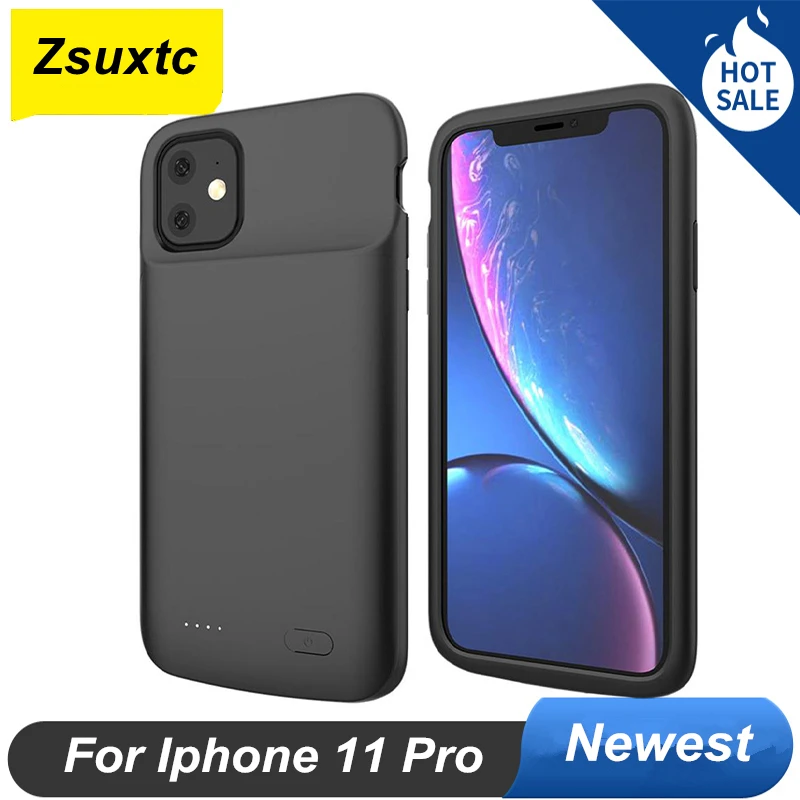 Ультратонкий умный чехол из силикона для iphone 11 Pro, 4800 мАч Ультратонкий умный чехол из силикона для iphone 11 Pro, 4800 мАч