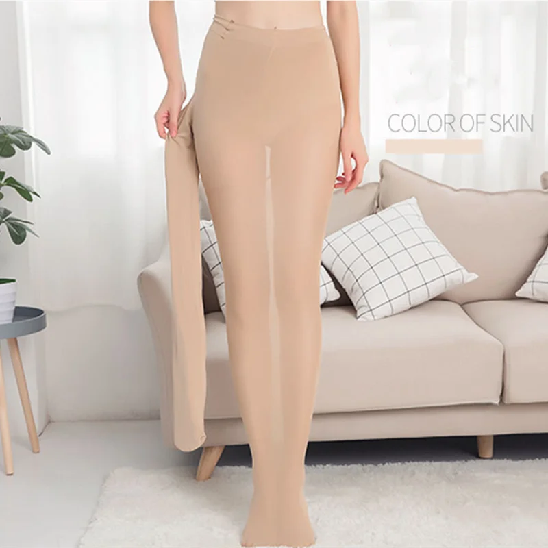 NEUE 130 KG Frauen Strumpfhosen Plus Größe 120D Herbst Winter Warm Gefüttert Strumpfhosen Hohe Taille Weibliche Stretchy Dünne Dünne Samt strumpfhosen – Detail 12