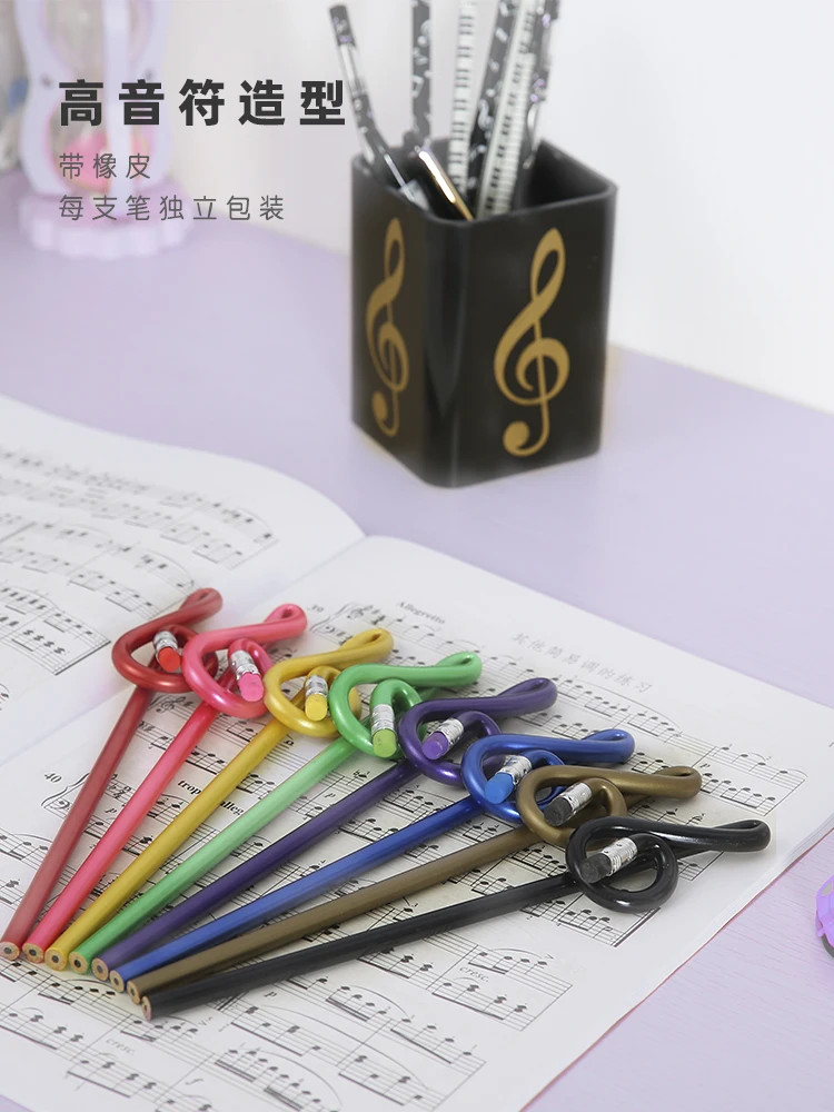 Treble Symbol Pencil Instrument Piano Modeling Personality Music Stationery Prizes Student Gift Cute Pencils For School Pencil