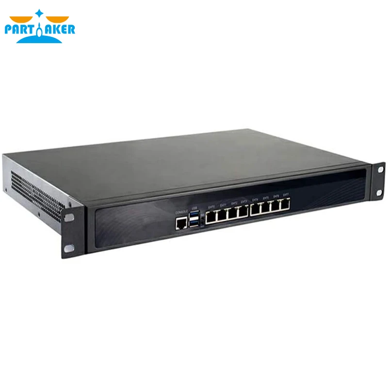 Partaker R14 8 * Intel 82574L กิกะบิตอีเธอร์เน็ตเราเตอร์เซิร์ฟเวอร์ VPN อุปกรณ์ไฟร์วอลล์ที่มี i3 2350เมตร i5โปรเซสเซอร์2520เมตร