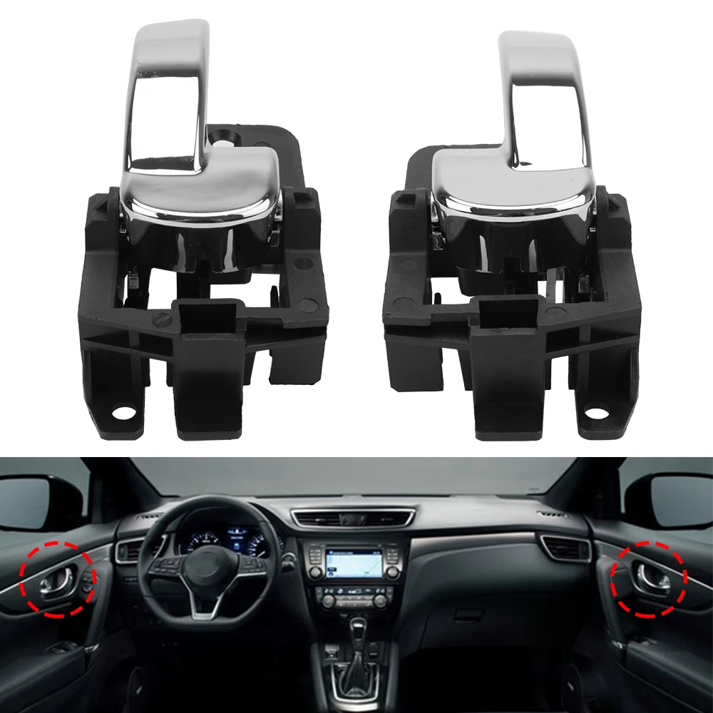 2 pcs Left Right Interior Door Handles For Nissan Qashqai J10 2007-2013  80670JD00E 80671JD00E Car Styling Car Inner Handle