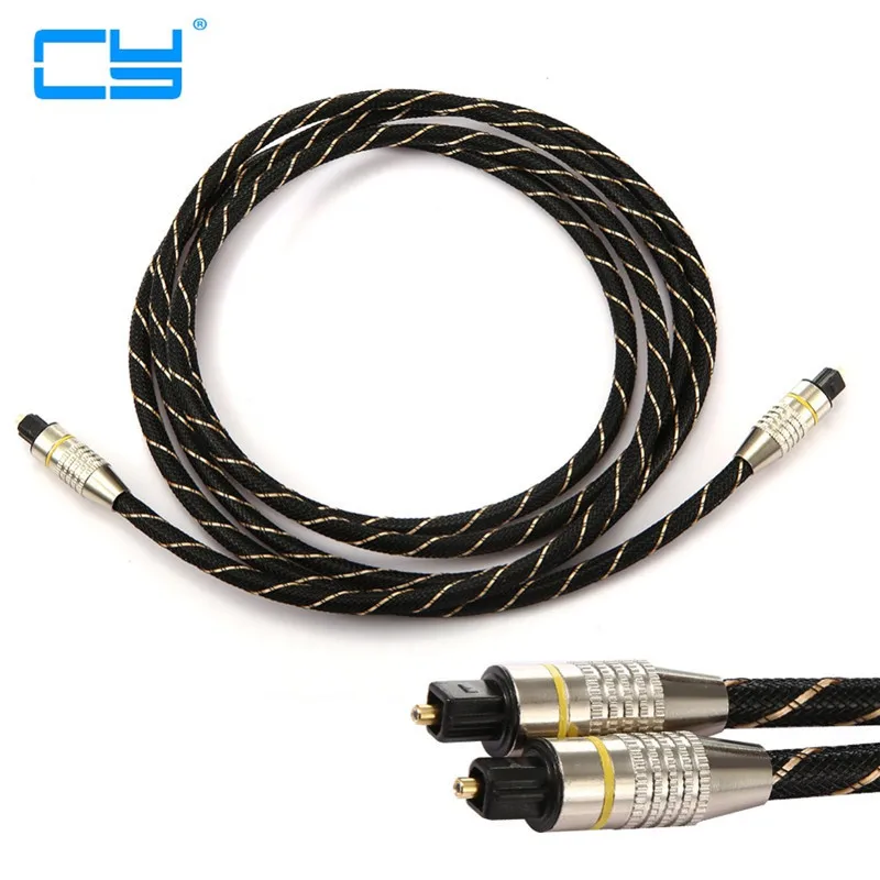 

Digital Optical Audio Cable Toslink Gold Plated 1m 1.5m 2m 3M SPDIF MD DVD Gold Plated Cable