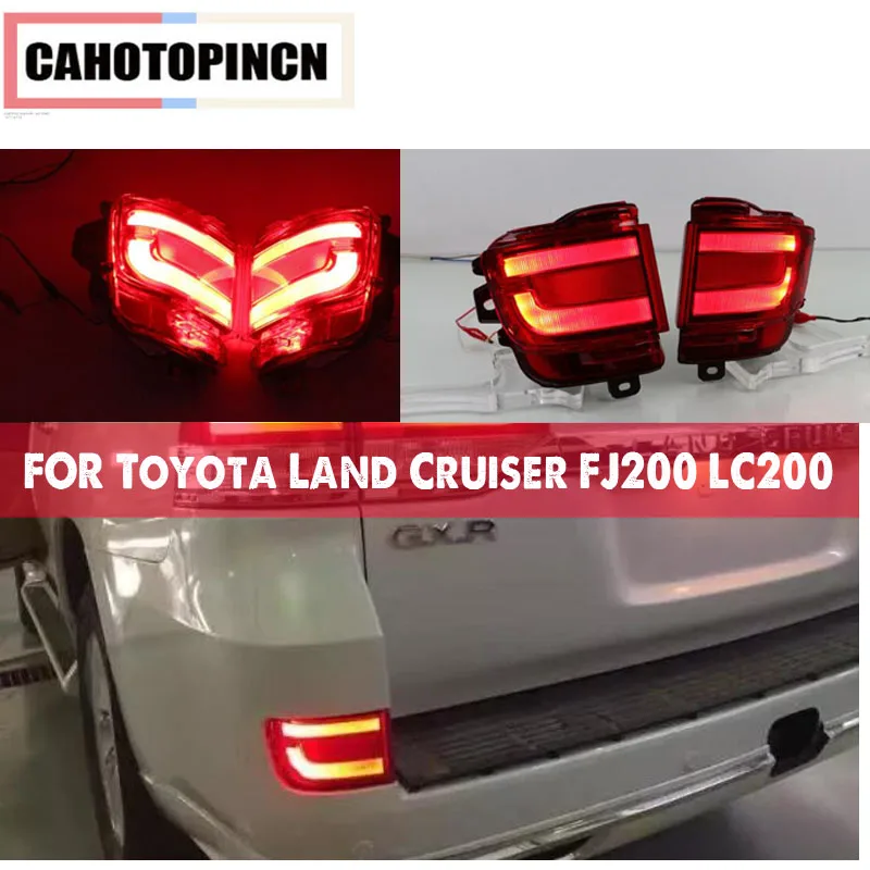 

2PCS For Toyota Land Cruiser FJ200 LC200 2016 2017 2018 12V Car LED Rear Fog Lamp Bumper Light Auto Warning Light Reflector