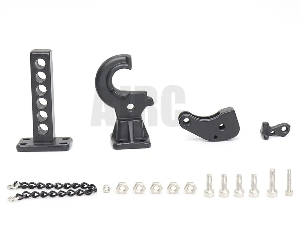 Maßstab 1:10 Zubehör Metall Abschlepphaken Anhängerkupplung für RC Crawler Traxxas TRX4 TRX6 Axial SCX10 90046 90053 GEN8 D90 D110 RGT – Detail 5
