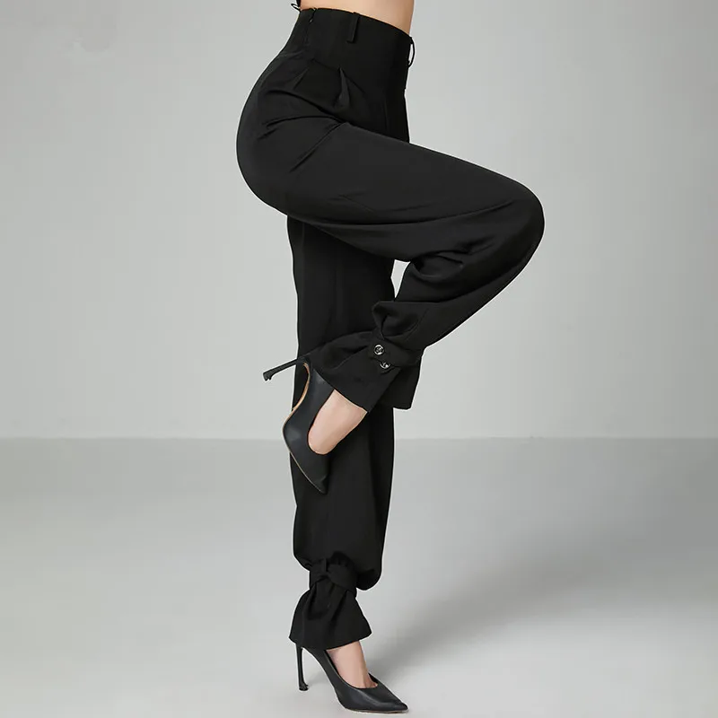 Latin dance pants 2020 new square dance ballroom dance practice clothes fashion beam feet women long trousers in stock