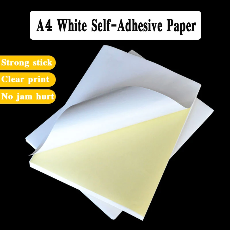 15 Sheets A4 White Self Adhesive Sticker Paper Label Glossy or Matte For Laser or Inkjet Printers Economy Pack