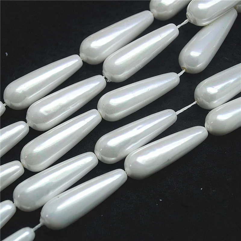 

13PCS Nature Shell Drops Mother Of Pearl String 30x10MM White Colors For Women's Earring Making Accessories Top Sells DIY Finds