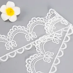 5Yards Of 6.5cm Embroidered Mesh Milk Silk Lace Fabric DIY Underwear Cuffs Neckline Skirt Accessories