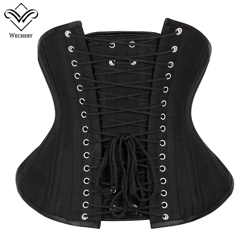 Lace Up Waist Trainer Control Cinchers Women Wide Girdle Back Support Steel Boned Underbust Corset Tops Slimming Reducing Belts