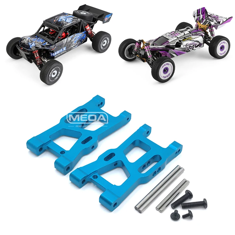 WLtoys RC Car Spare Parts 4WD 124018 124019-1250 Blue Upgraded Metal Front Swing Arm Set 1/12 Original Accessories