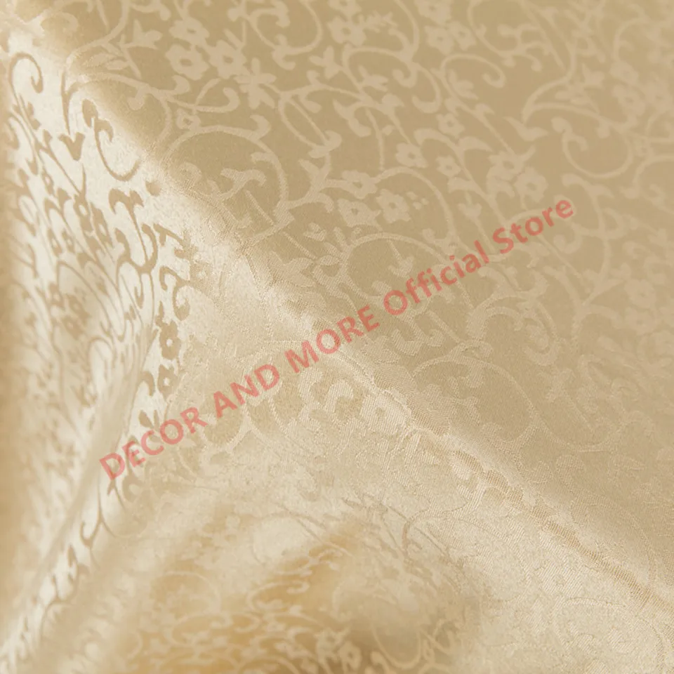 Decoration Polyester White Ivory Red Fabric Jacquard Thick Cloth DIY Dress Fabrics Curtain/Tablecloths/Cushion Cover