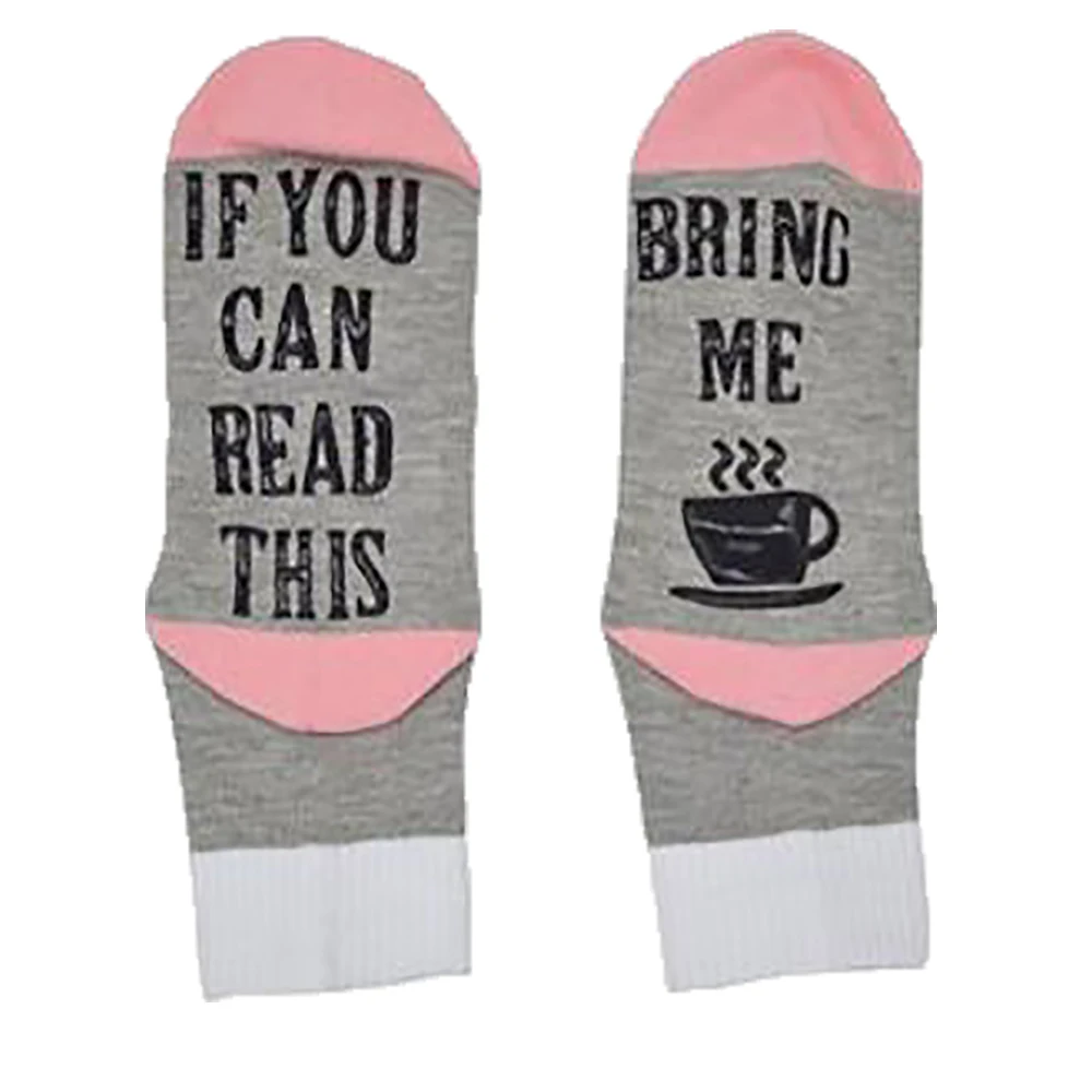 3 Pairs Funny Saying Nonskid Socks If You Can Read This Bring Me Some Coffee Cotton Dress Socks Man Woman causal Novety Socks