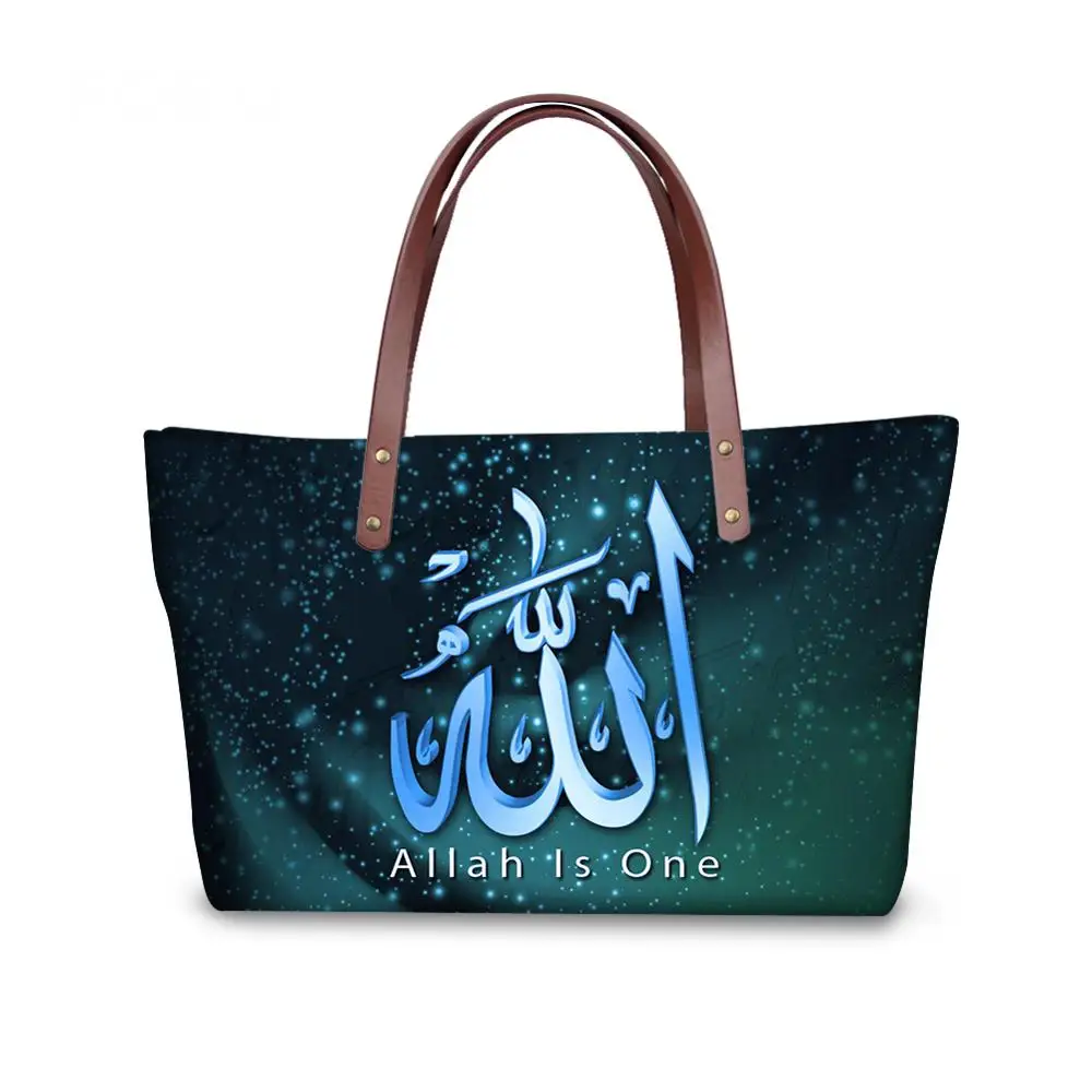 New 2020 Luxury Handbags Fashion Women's Bags Islamic language Printing Shoulder Bags For Women Casual Street Bag Bolsa Feminina