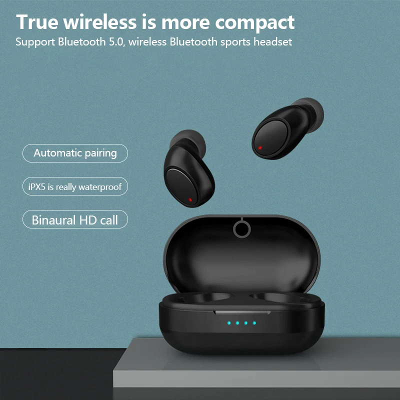 

TWS wireless mini earplug 5.0 waterproof Bluetooth headset movement true stereo in Earphones