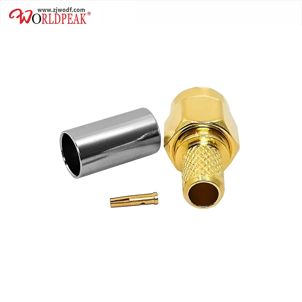 Free Shipping 10pcs RP SMA male rf connector for rg223 coaxial cable