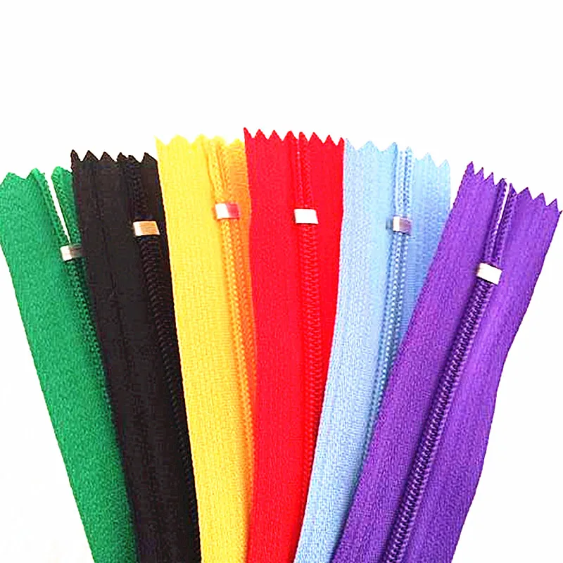 10 Chiếc 7Inch (18Cm) Nylon Phối Khóa Kéo Cho Thợ May May Thủ Công Nylon Khóa Kéo Lớn 20 Màu