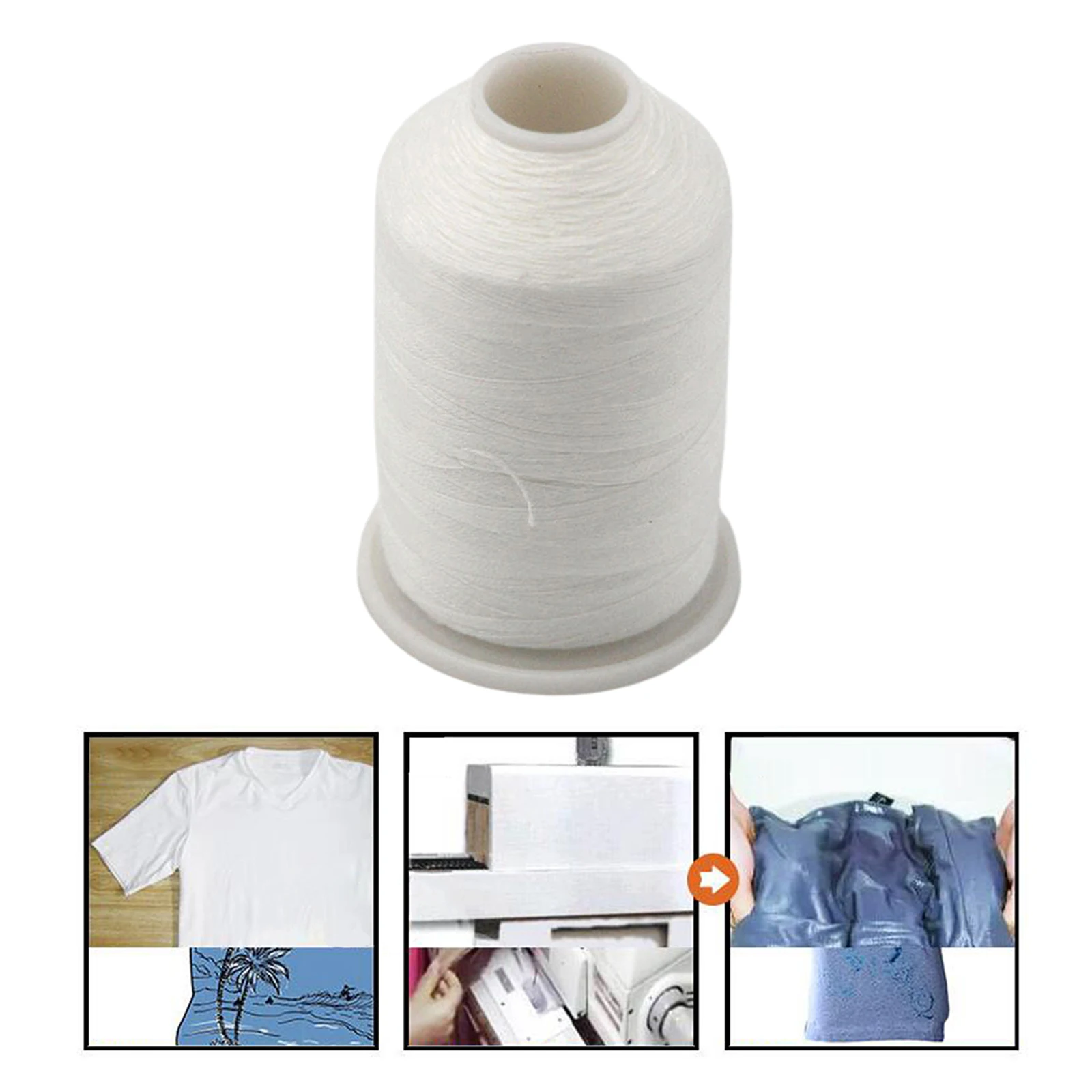 White Water Soluble Sewing Thread for Clothes Making DIY Handmade Crafts Dressmaker Sew, 1000 Meters