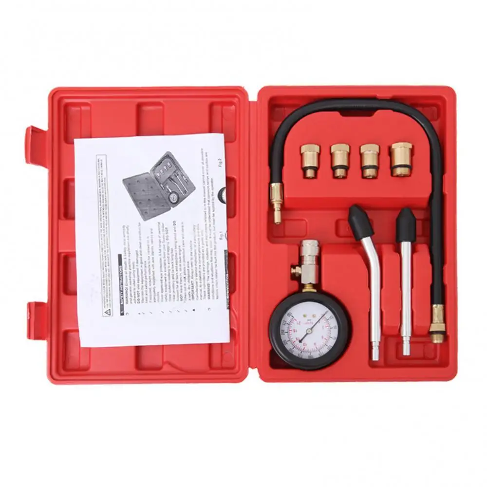 80% 2021 Hot Sell 8Pcs/Set Automotive Car Motorcycle Petrol Engine Compression Tester Tools Kit