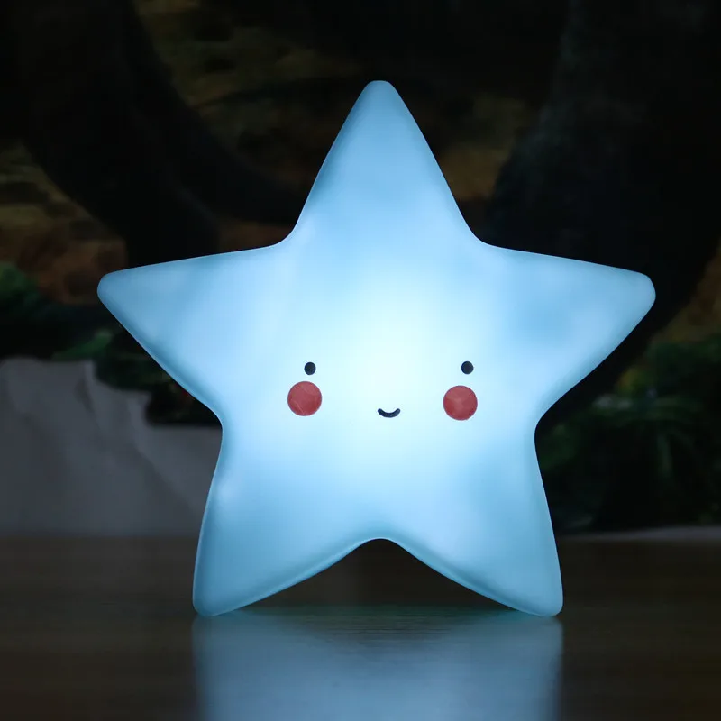 LED Mini Night Light Cartoon Fantasy Star Moon Bedside Light Baby Room Decoration Feeding Night Light Children Gift Toy