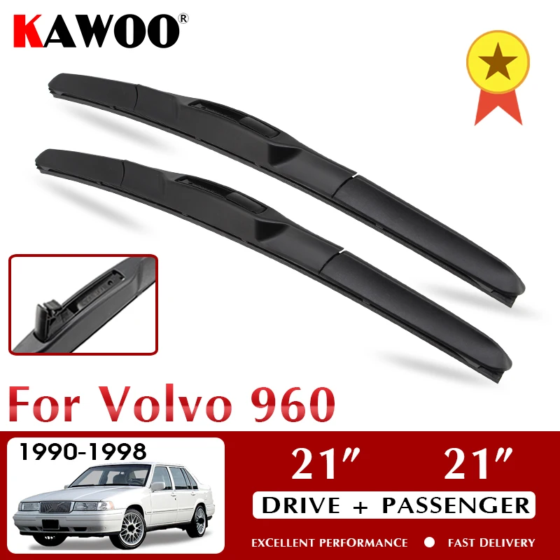 

KAWOO Wipers Front Car Wiper Blade For Volvo 960 1990-1998 Windshield Windscreen Front Window Accessories 21"+21" LHD RHD