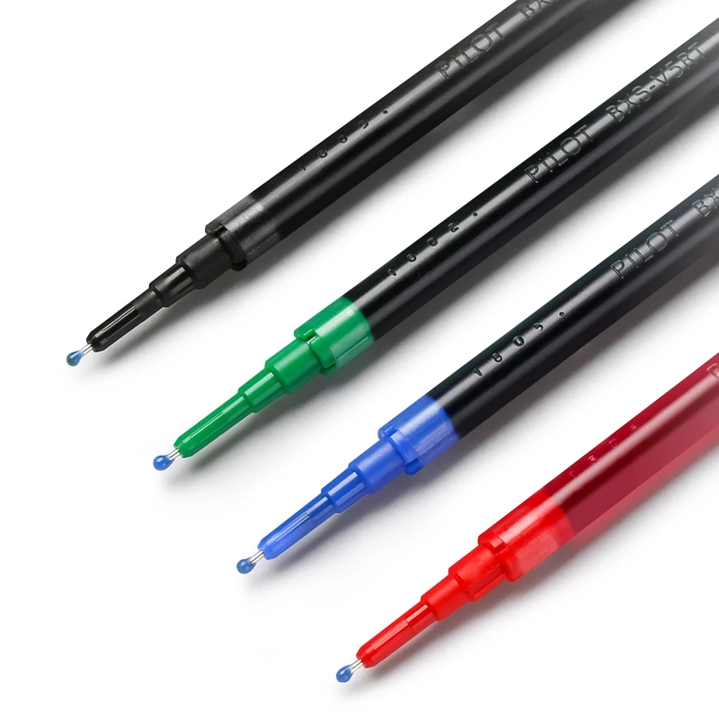 12Pcs Pilot BXS-V5RT(VR5) Gel Ink Pen Refill for Hi-Techpoint BXRT-V5/GR5 Liquid  0.5mm Rollerball  Black /Blue /Red Color