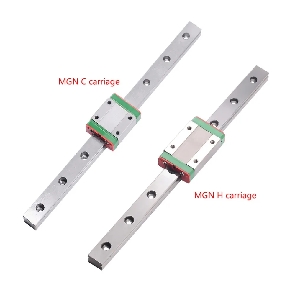 Free shipping 2set cnc parts MGN15 100 200 400 500 800mm miniature linear rail slide 1pc MGN15 linear guide+1pcMGN15 carriage