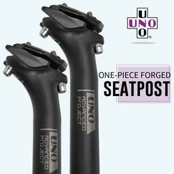 UNO Bike Seat Post 350 MTB Seatpost 27.2/30.9/31.6mm Bicycle Seat Tube Aluminum One-piece Forged Road Bike Seatpost 17mm Offset