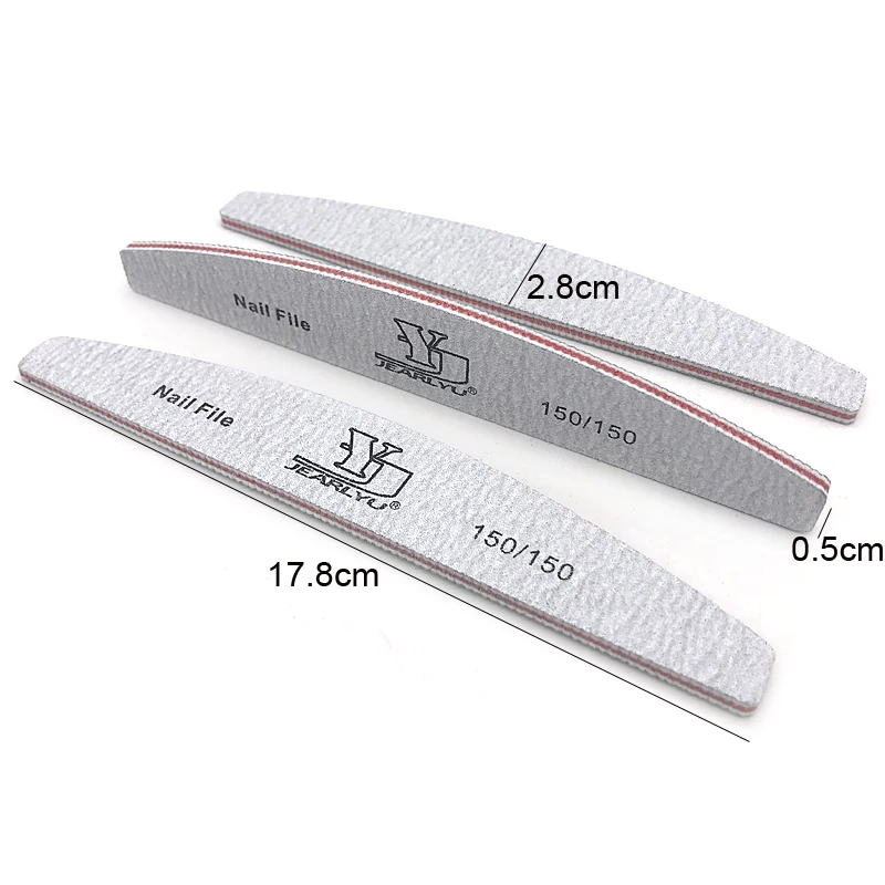 2/5pcs/lot Moon Nail File Mix Color Limas 80/100/150/180/240 Grit Sandpaper Disposable Cuticle Remover Buffers Manicure Tool Set