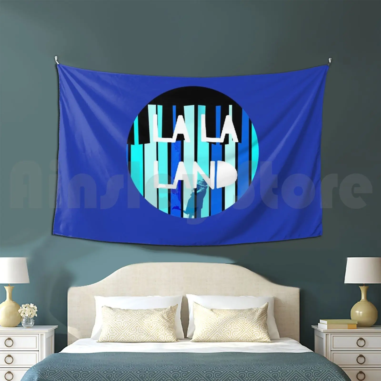 Lala Land Tapestry Living Room Bedroom Lala Land Los Angeles California Beautiful City Hollywood Sky Landscape Clouds