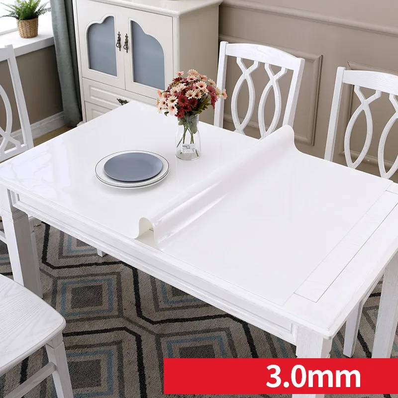 

2021 New PVC Soft Glass Crystal Boards Mats Waterproof Oil-proof Scald-proof PVC Tablecloths Placemat Home Textiles Almofadas