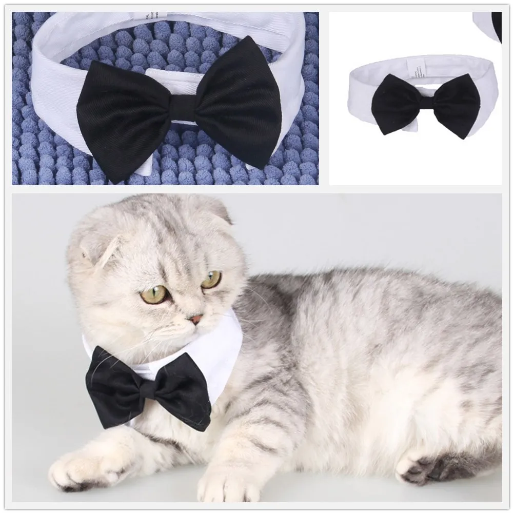 Grooming Accessories Puppy Weddings Cat Kitten Pet Formal Tuxedo Dog Bow Tie Cat Tuxedo Collar Necktie Bows