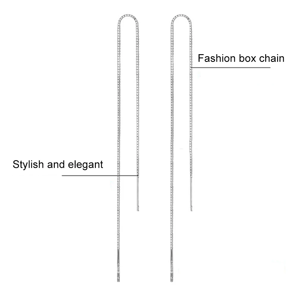 Women\'s Earring Long Linear Chain Dangle Ear Line Threader Earring Jewelry Long Chain Earrings For Woman Dangle Earrings Gifts