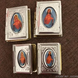 3pcs/pack mini stainless steel rosary box,gift box for 4mm 6mm bead rosary,virgin mary rosary holder