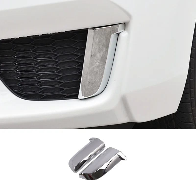 

For Honda Fit jazz 2014-2016 2017 Car body head front fog eyebrows trim light lamp frame stick cover hood ABS chrome Accessories