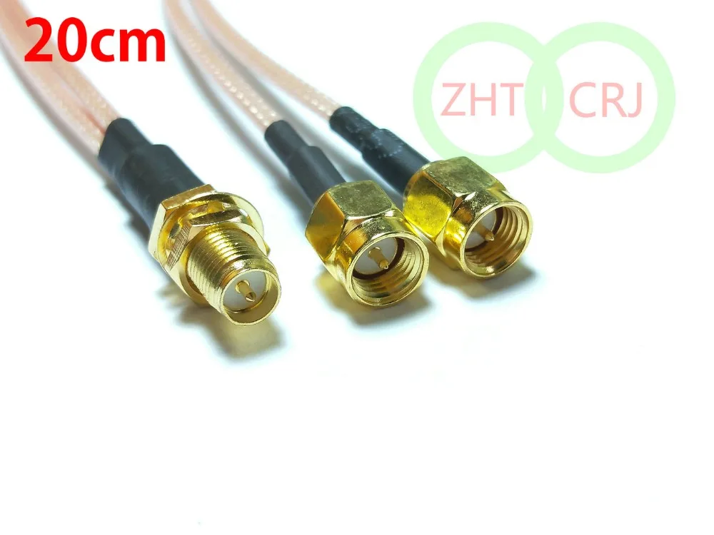 

50pcs 20cm RG316 RP sma female to 2X Sma male Splitter Pigtai New
