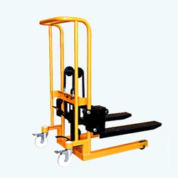 Four-wheel Universal Manual Forklift Portable Lift Small Forklift Lifting Truck Cargo Handling Forklift 850mm 200KG (470*510mm)