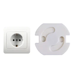 10pcs 2 Hole Round EU Standard Electrical Outlet Baby Children Safety Guard Protection Anti Electric Shock Plugs Protector Cover