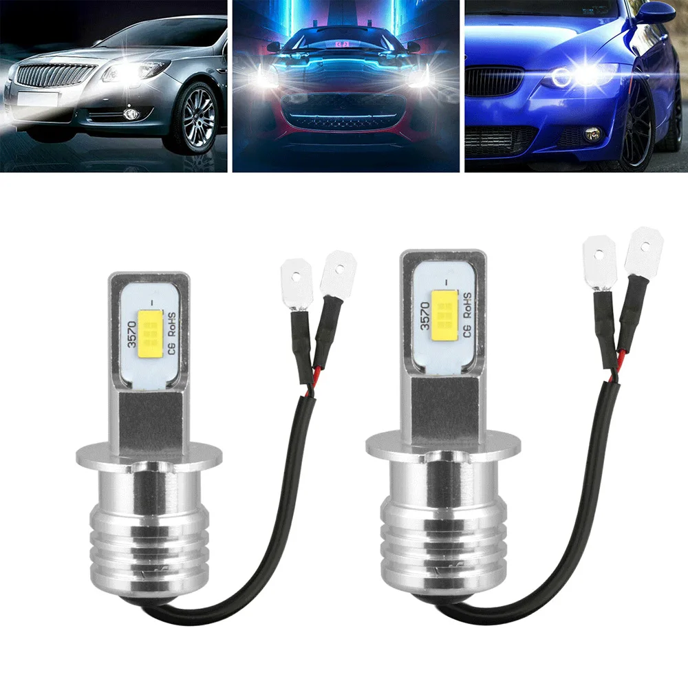 2x H3 Super White CREE LED Headlight Kit 100W 10000LM Fog Driving DRL Bulb 6000K Auto Driving Canbus Car Lights