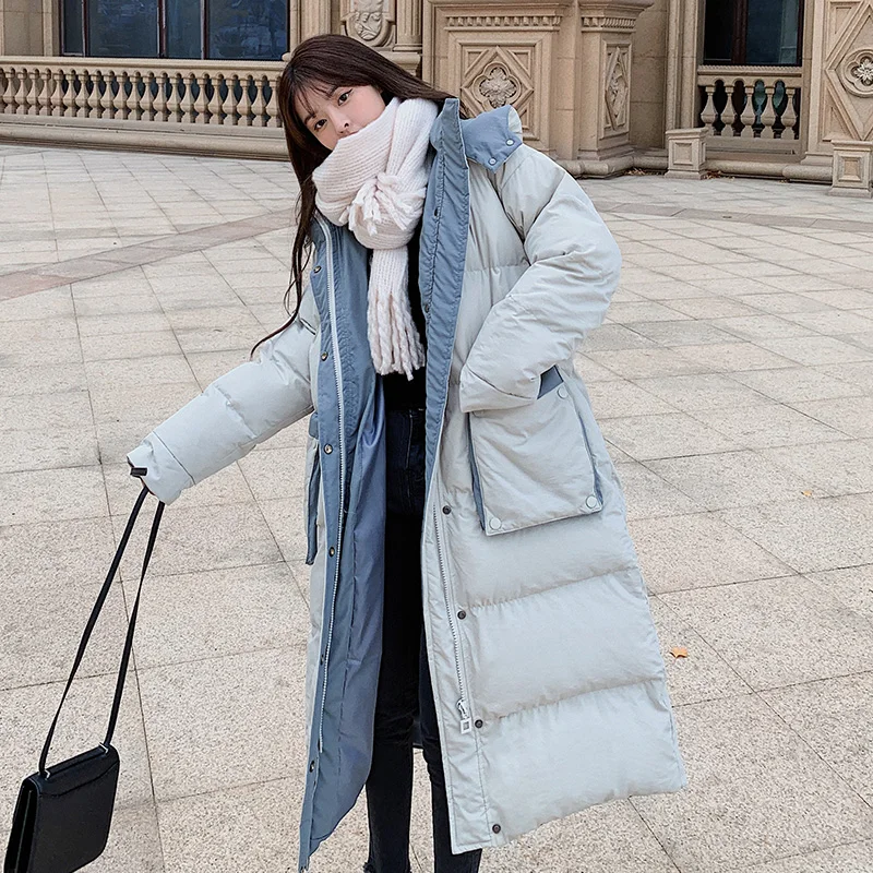 Thicker Parkas Female 2023 Autumn Winter New Korean Down cotton Loose Long Coat Women Warm Windproof Hooded Jacket Winter Coats