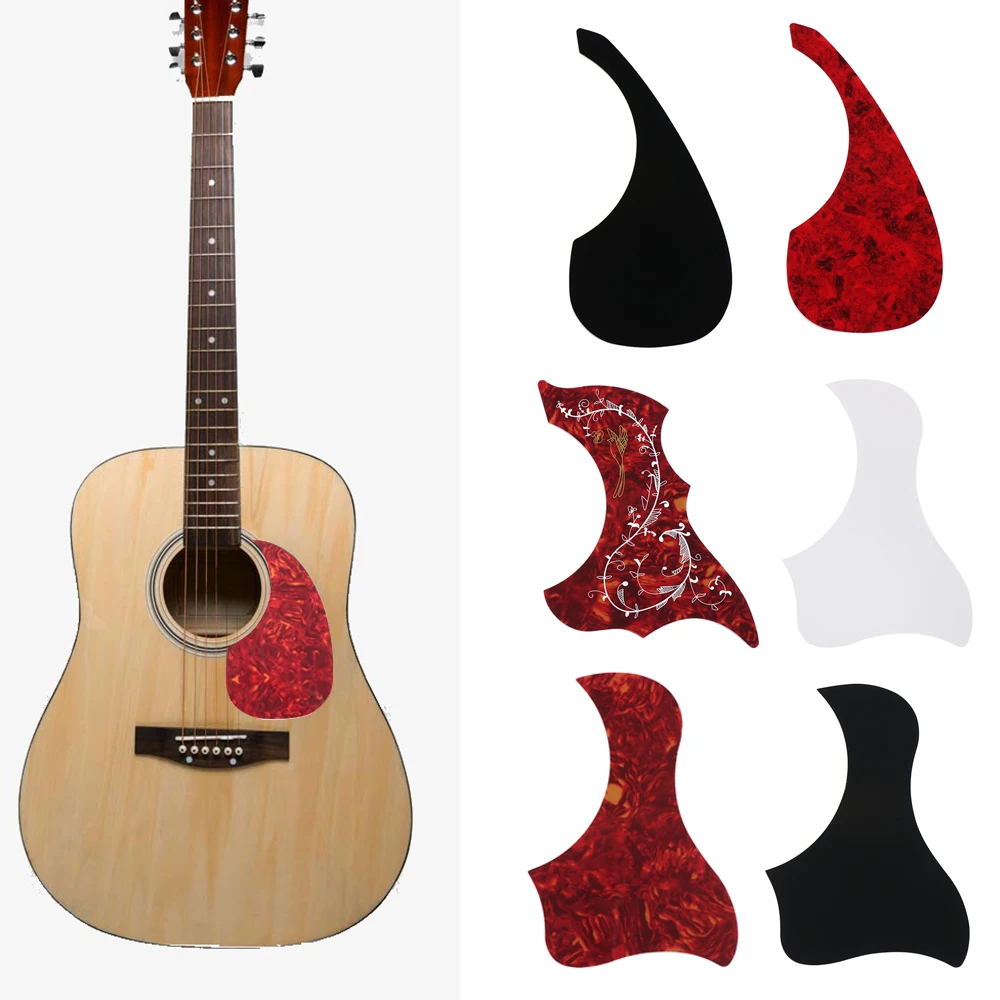 1PC Professional Comma/Hummingbird Shape Guitar Sticker Pickguard Self-Adhesive Sticker For Folk Acoustic Guitar Accessories