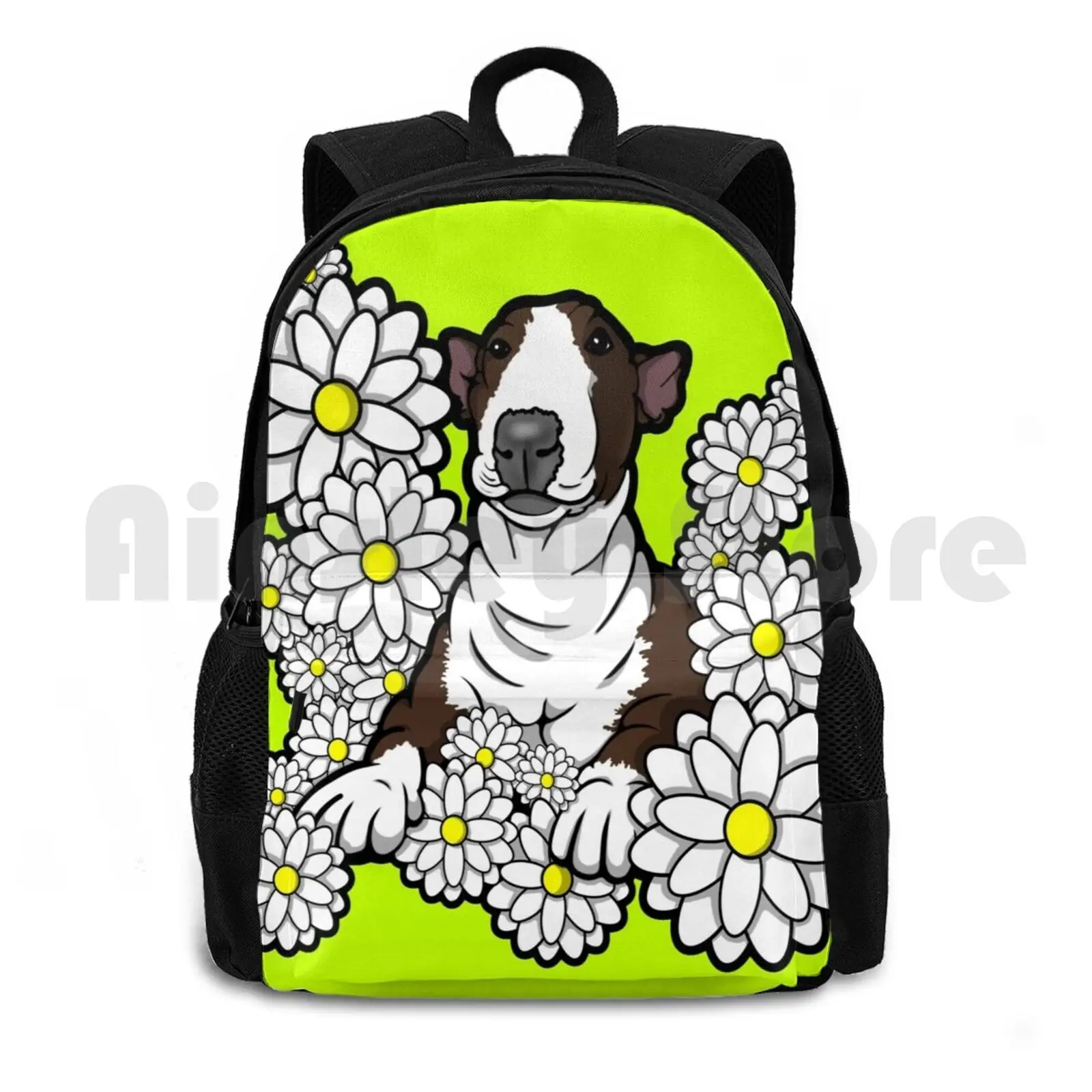 English Bull Terrier Pebbles Outdoor Hiking Backpack Waterproof Camping Travel English Bull Terrier Pebbles Ebt Bullies Bully