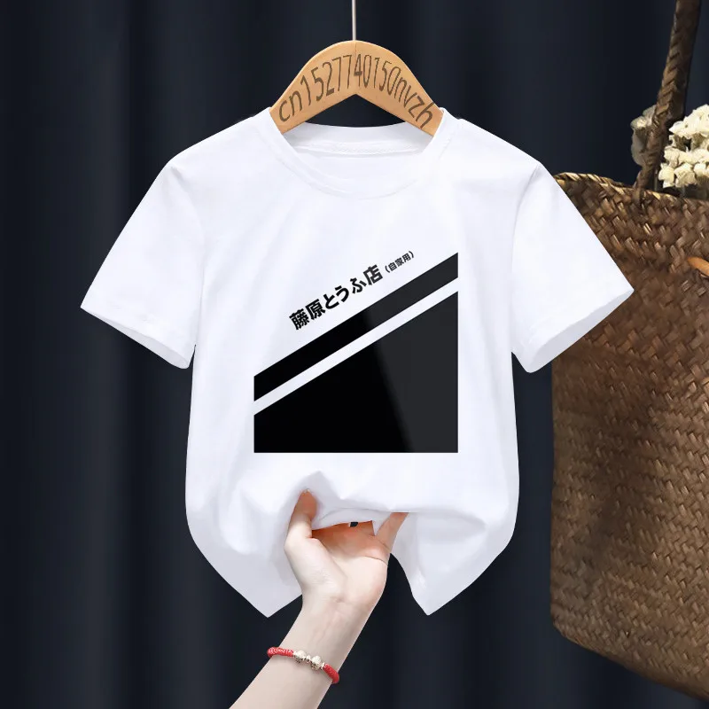 Initial D Grappige Jongen Meisje T-shirts Kid Kinderen Anime Gift Present Kleine Baby Harajuku Kleding, Drop Schip