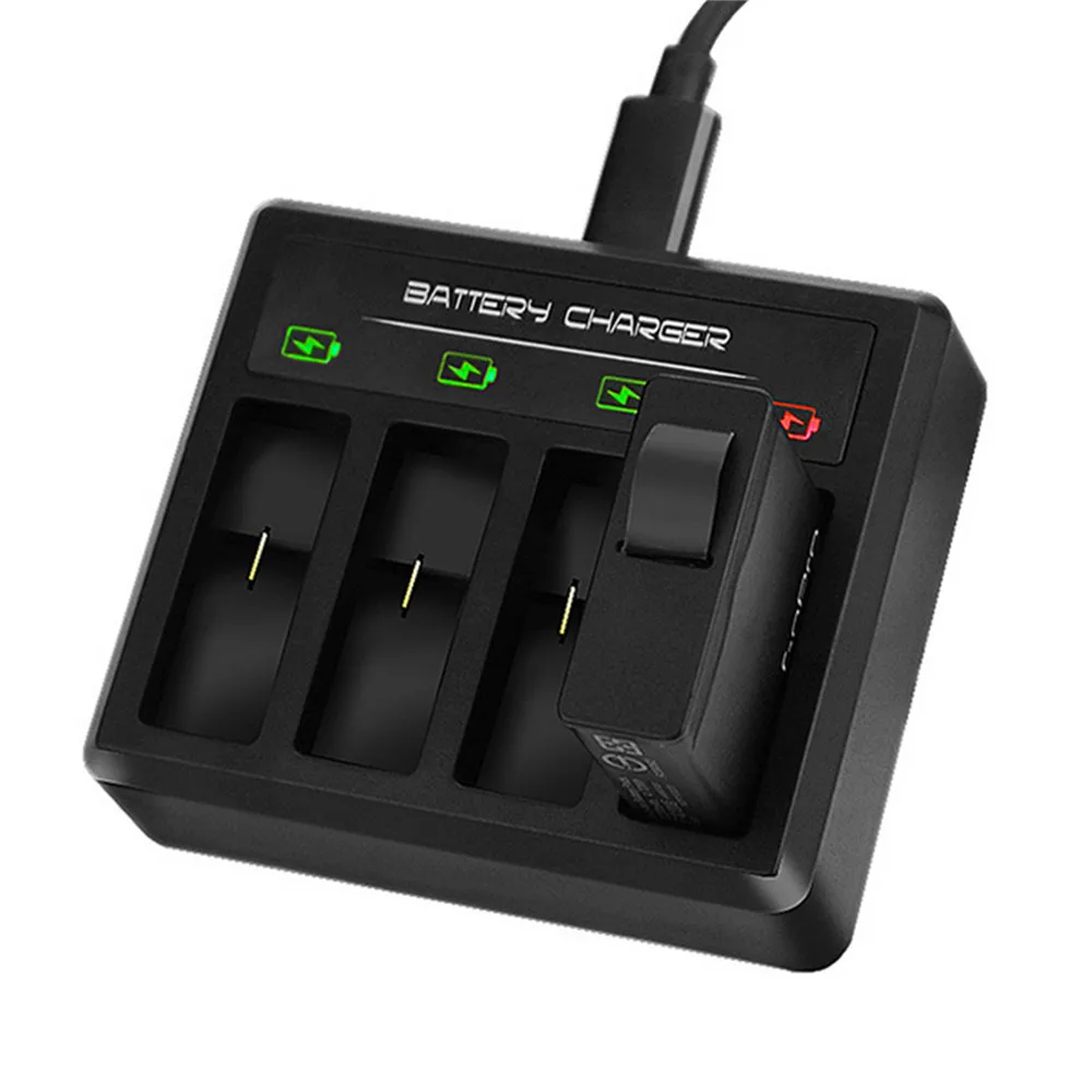 4 in 1 Battery Charger for GoPro Hero 5 6 7 8 Sports Camera Type C Battery Charging Station Hub