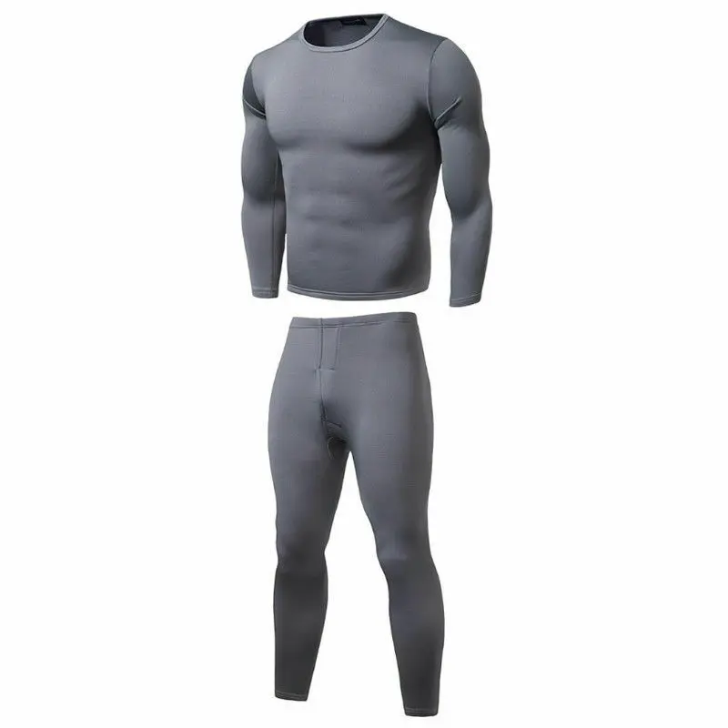 

Men Autumn Winter Warm Velvet Inner Wear Thermal Underwear Long Johns Pajama Set Male Solid Warm Winter Long Underwear Set