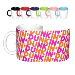 Dunkin Donuts Inspired Font Ceramic Mugs Coffee Cups Milk Tea Mug Dunkin Donuts Charli Damelio Dunkin Donuts Donut Dunkin