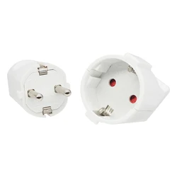 White 250v 16a Male Female Assembly Receptacle connector french Russia Korea German EU Schuko power cord wired cable plug Socket