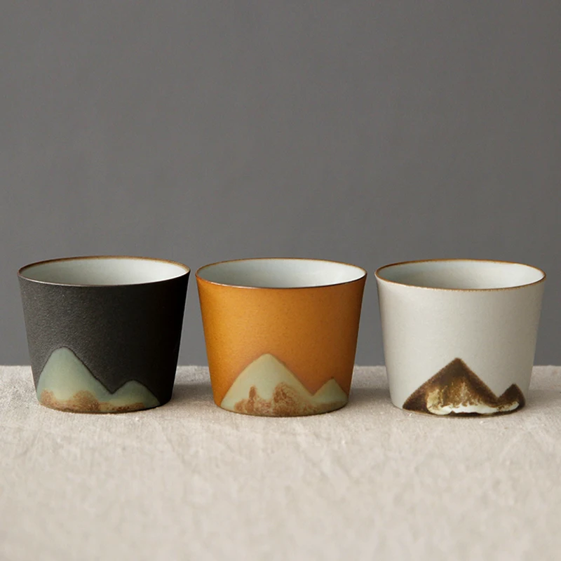 Taza de té de cerámica Vintage, diseño de flores, taza de té chino, café, porcelana, ceremonia de té, creativo, Tazze Da, juego de tazas de té BK50CB