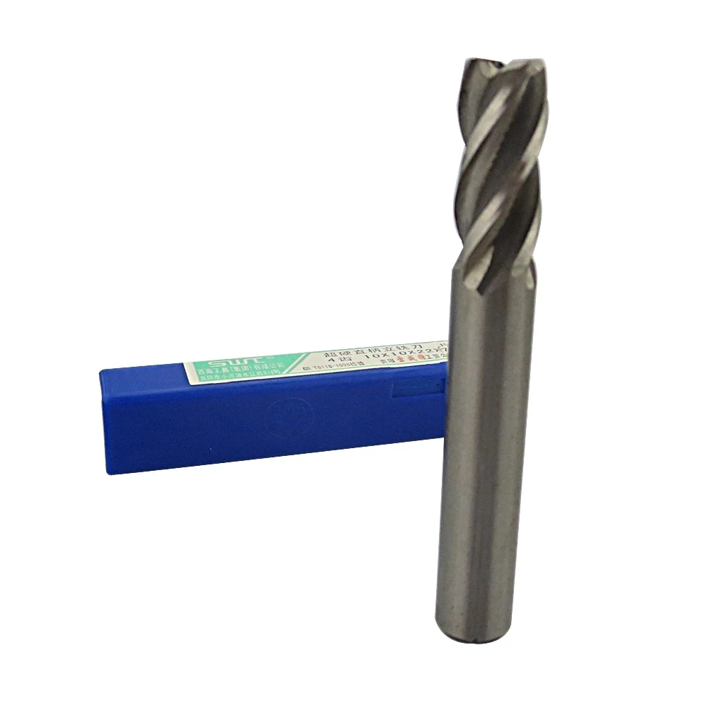 CHKJ HSS End Mill Straight Shank 4 Flute Solid Hard White Steel End Mill Cutter Router Drill Bit 2/3/3.5/4/5/6/7/8/9/10mm